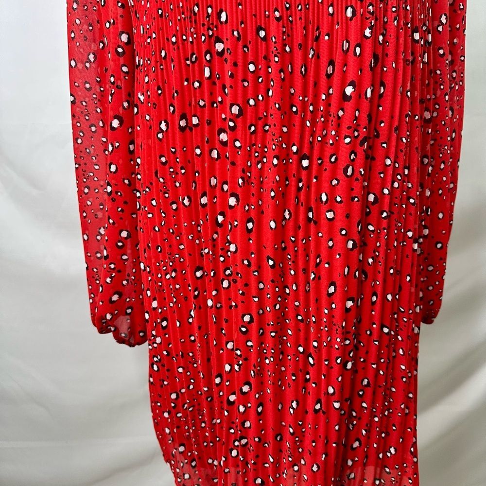 SHEIN Frenchy Allover Print Tie Back Plisse Smock Dress Size L - Picture 4 of 11